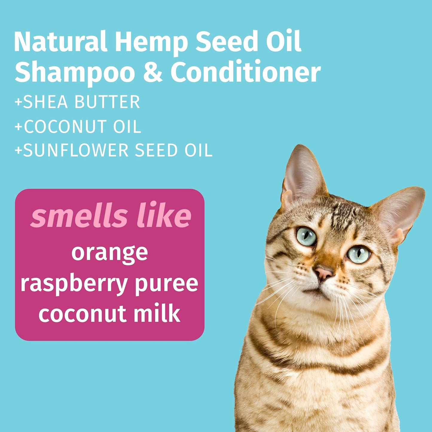 Hempz Petz Creamy Orange and Red Raspberry flip top bottle details