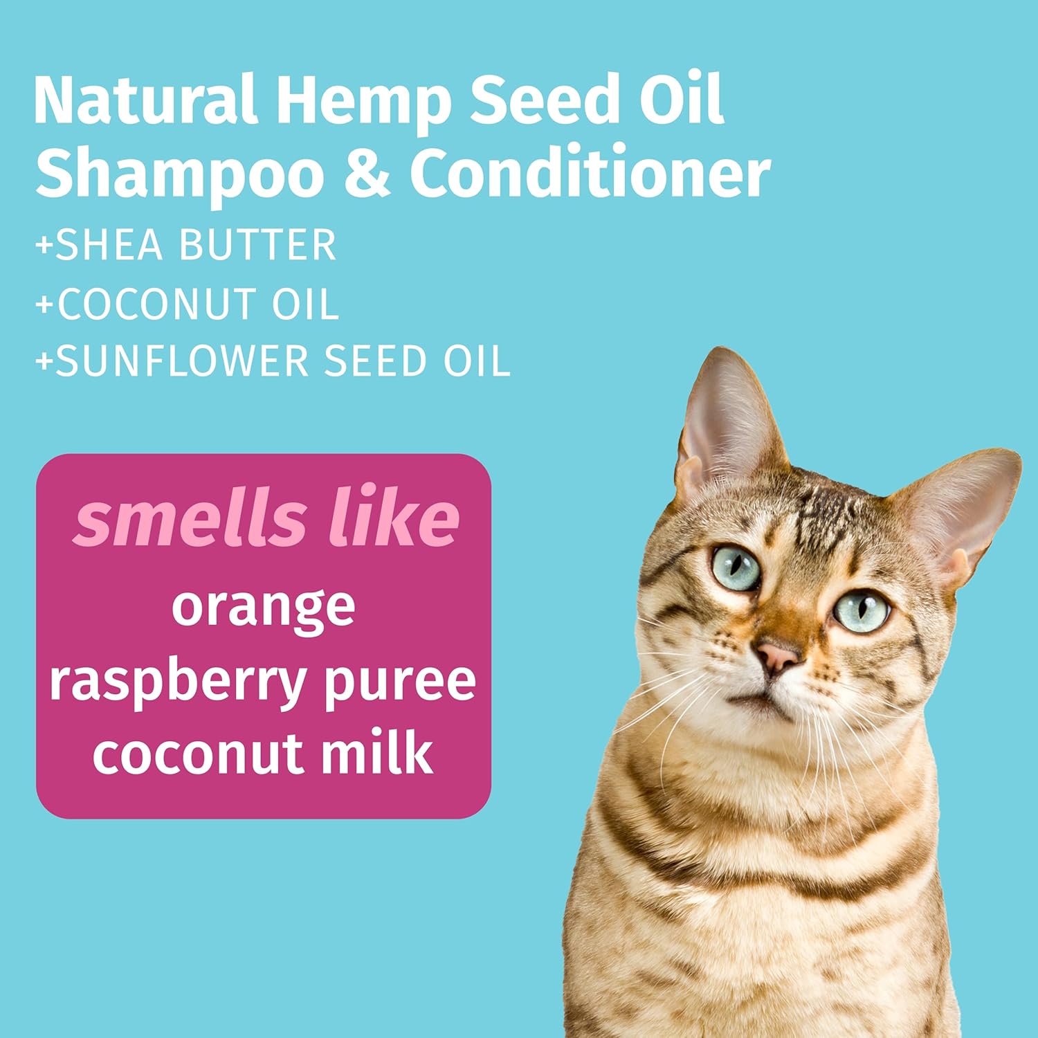 Hempz Petz Creamy Orange and Red Raspberry flip top bottle details