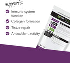 Back view of VetriScience Lysine chews container displaying ingredients and usage