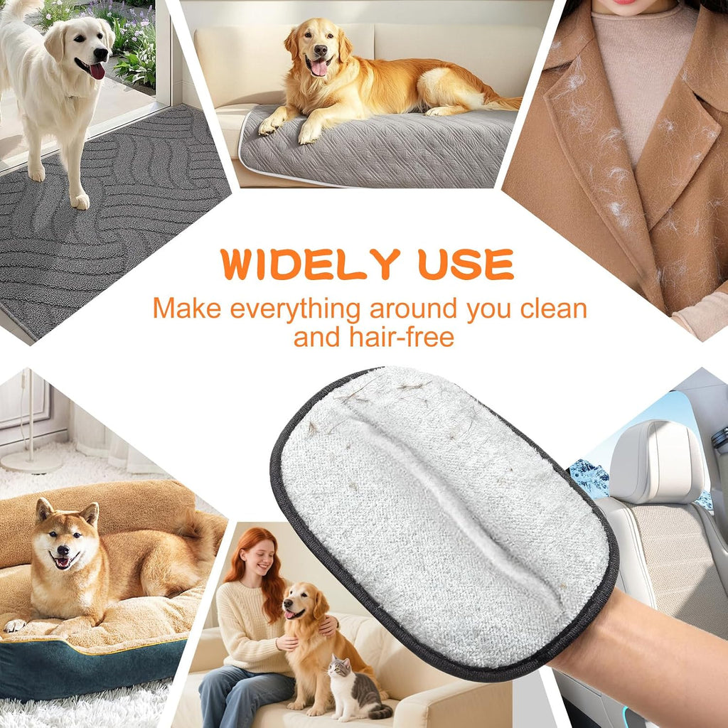 Zqjkle grooming glove showing five finger design for pets