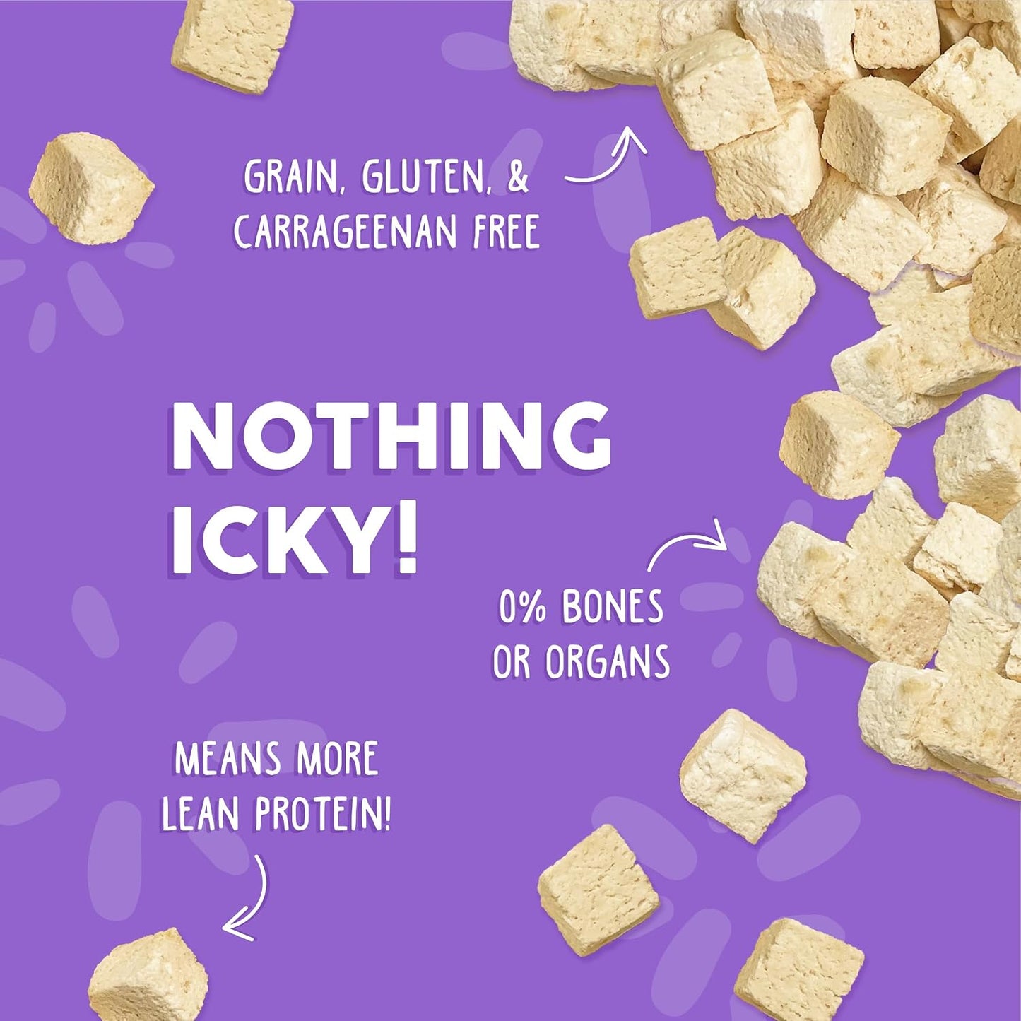 Premium imported Weruva cat food topper ingredients showcase