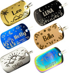 Personalized Dog Tag with 5 Lines of Custom Deep Engraved Durable Stainless Steel Pet ID Name Tag Designer Regular Size Bone - Image 9