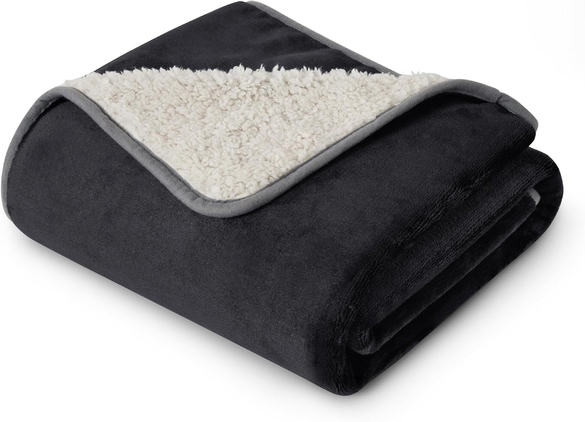 Bedsure Waterproof Dog Blankets for Small Dogs - Small Cat Blanket Washable for Couch Protection, Sherpa Fleece Puppy Blanket, Soft Plush Reversible Throw Furniture Protector, 25"X35", Grey - Image 11