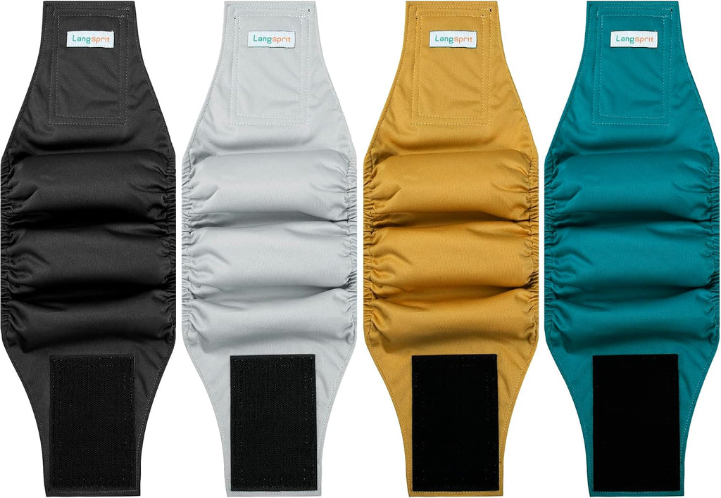 Male Dogs Diapers Belly Bands(4Pack), Washable Reusable Male Boy Doggy Wraps Panties for Doggie Puppy Pooping Potty Training Incontinence Marking Paal para Perro Small - Image 11