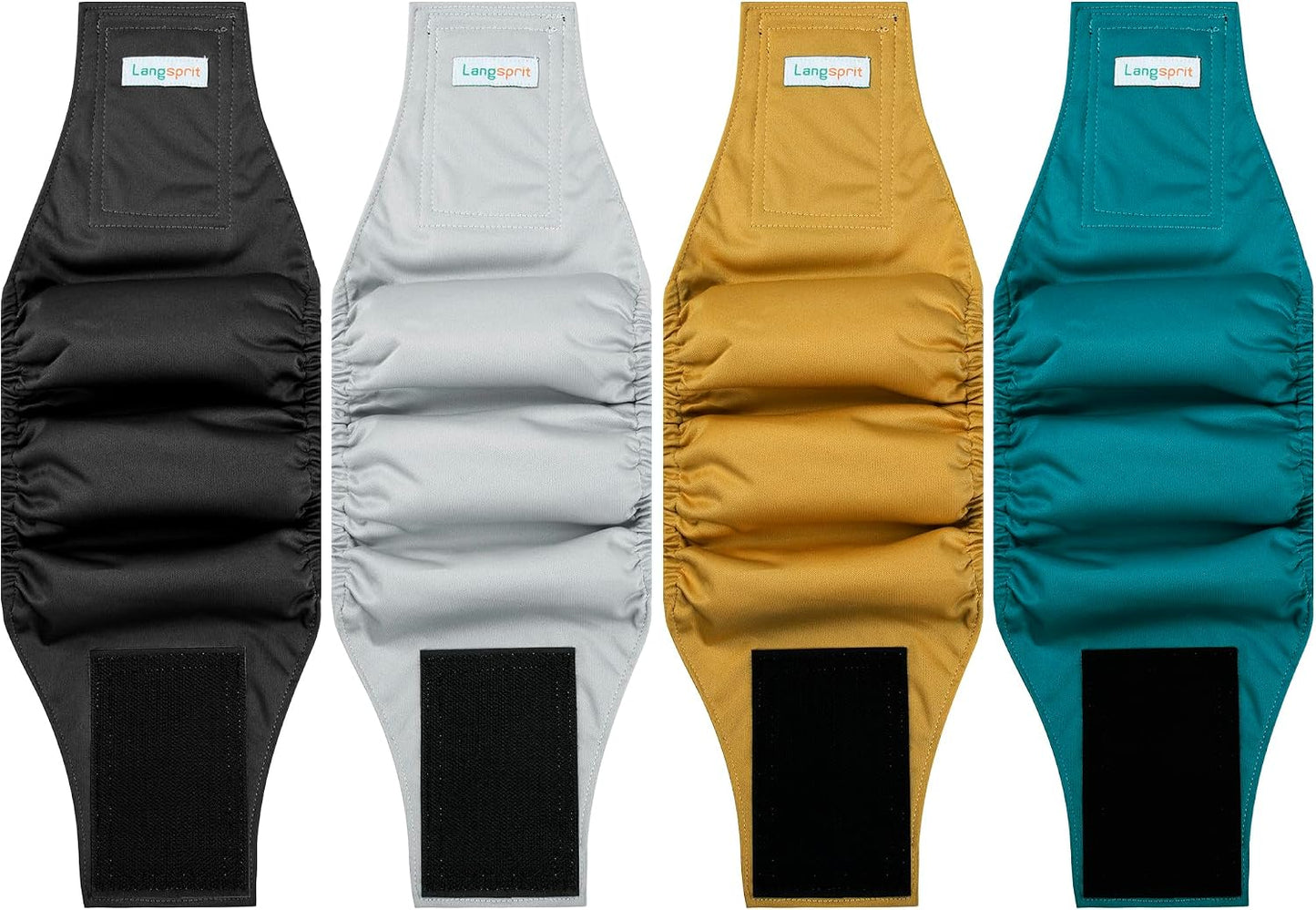 Male Dogs Diapers Belly Bands(4Pack), Washable Reusable Male Boy Doggy Wraps Panties for Doggie Puppy Pooping Potty Training Incontinence Marking Paal para Perro Small - Image 11