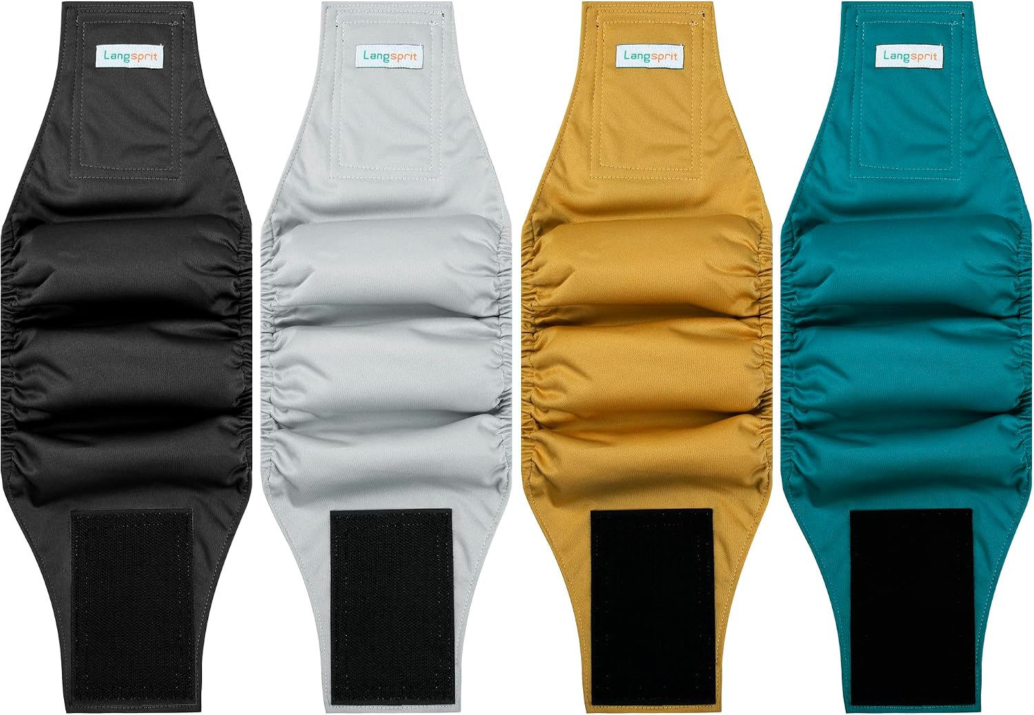 Male Dogs Diapers Belly Bands(4Pack), Washable Reusable Male Boy Doggy Wraps Panties for Doggie Puppy Pooping Potty Training Incontinence Marking Paal para Perro Small - Image 11