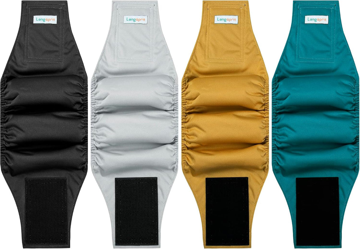 Male Dogs Diapers Belly Bands(4Pack), Washable Reusable Male Boy Doggy Wraps Panties for Doggie Puppy Pooping Potty Training Incontinence Marking Paal para Perro Small - Image 11