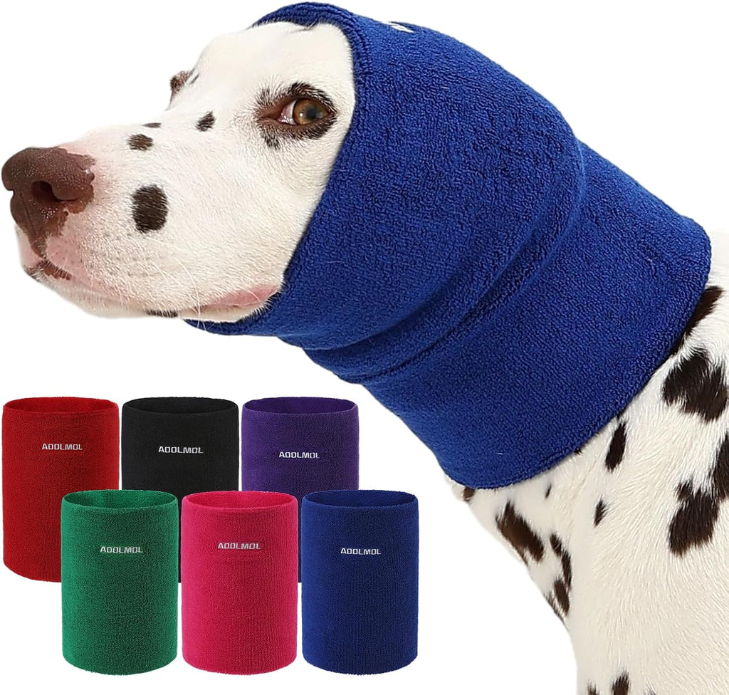 AOOLMOL pet anxiety relief wrap on a small dog during nail trimming