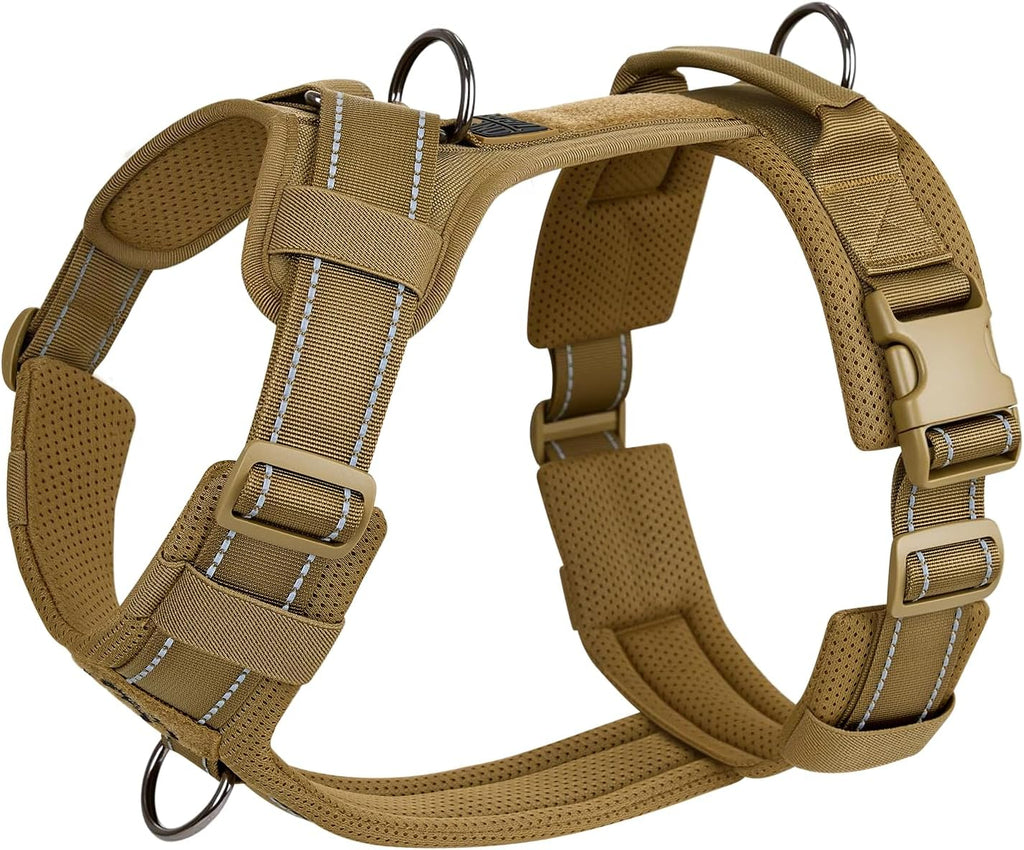 OneTigris Dog Harness No Pull, Adjustable Tactical Harness with Soft Padding, Y-Shaped Reflective Easy Walk Dog Harness for Medium and Large Dogs - Image 12