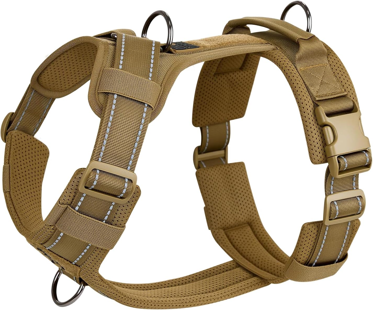 OneTigris Dog Harness No Pull, Adjustable Tactical Harness with Soft Padding, Y-Shaped Reflective Easy Walk Dog Harness for Medium and Large Dogs - Image 12