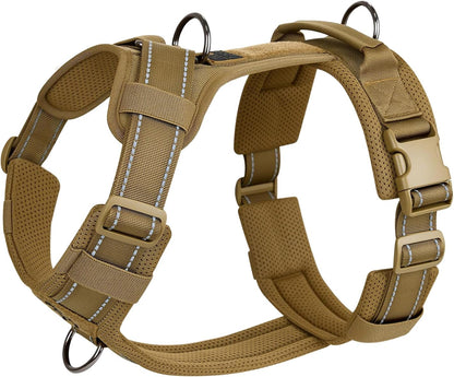 OneTigris Dog Harness No Pull, Adjustable Tactical Harness with Soft Padding, Y-Shaped Reflective Easy Walk Dog Harness for Medium and Large Dogs - Image 12