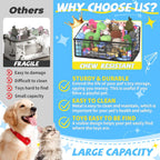 Kaiferty metal pet toy bin with plush toys inside