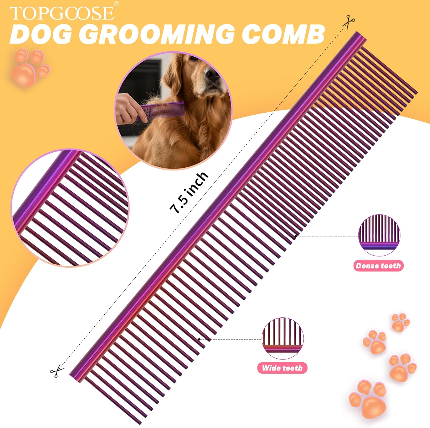Premium chunker shears for texture styling on long haired dogs and cats