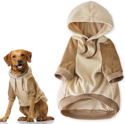 Pet Passion Cooper II Organic Cotton Velour Dog Hoodie Pet Coat for Small, Medium and Large Dogs, Navy, Medium - Image 10