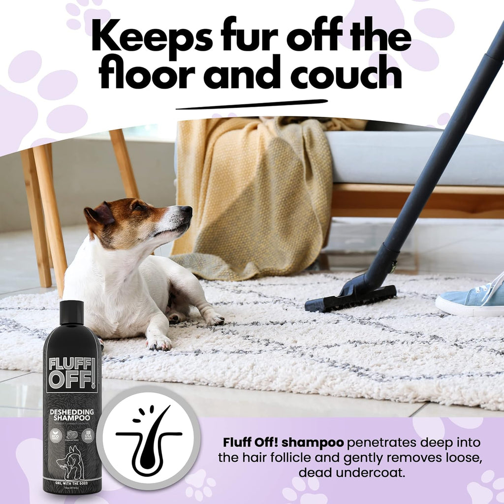 Professional dog and cat deshedding shampoo by Girl With The Dogs