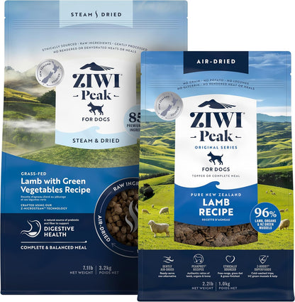 ZIWI Peak Large Lamb Dry Dog Food Bundle front view package authentic imported pet food