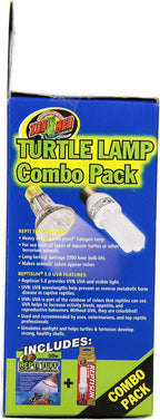 Zoo Med turtle lamp lighting kit contents displayed together