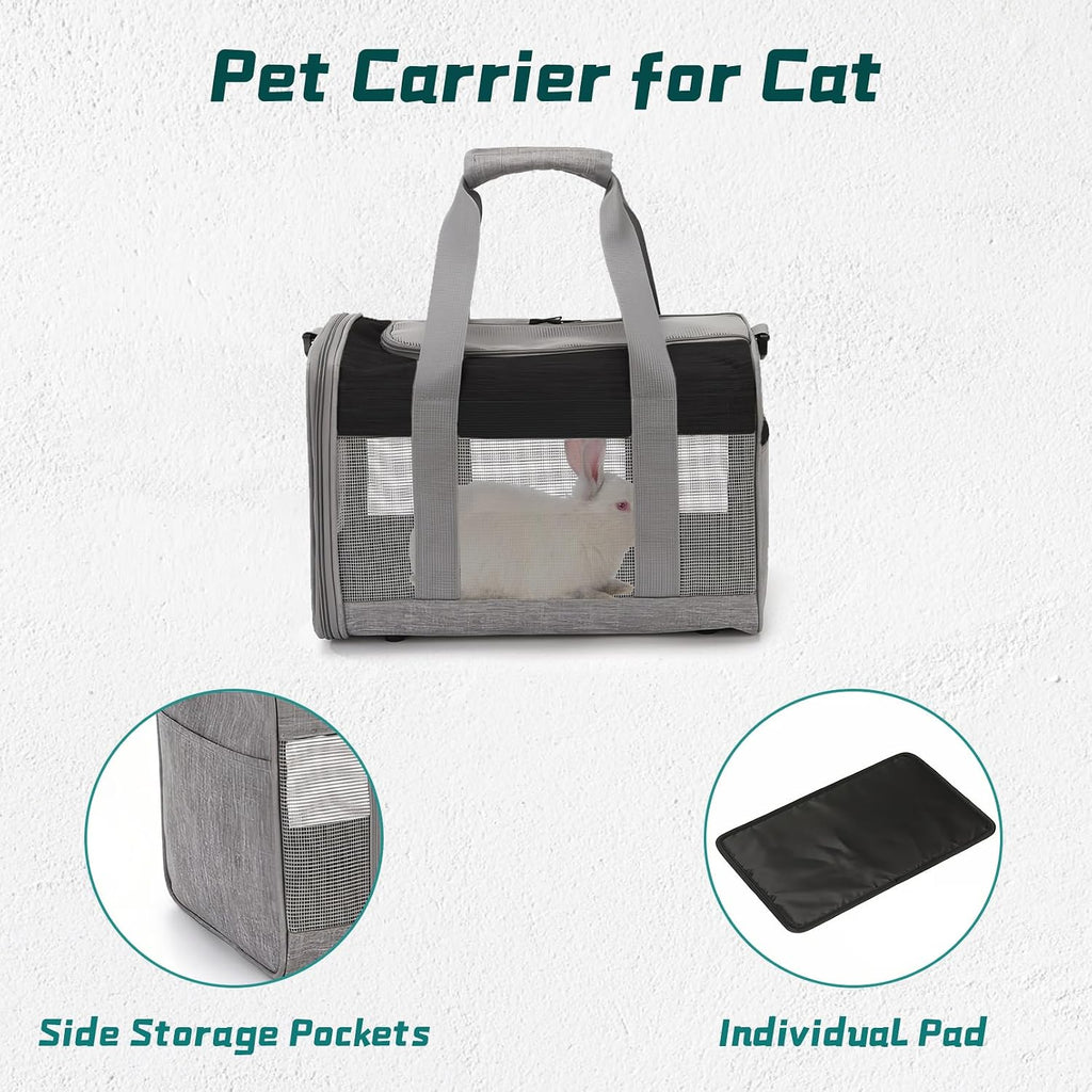 Guinea pig travel bag side view with ventilation mesh