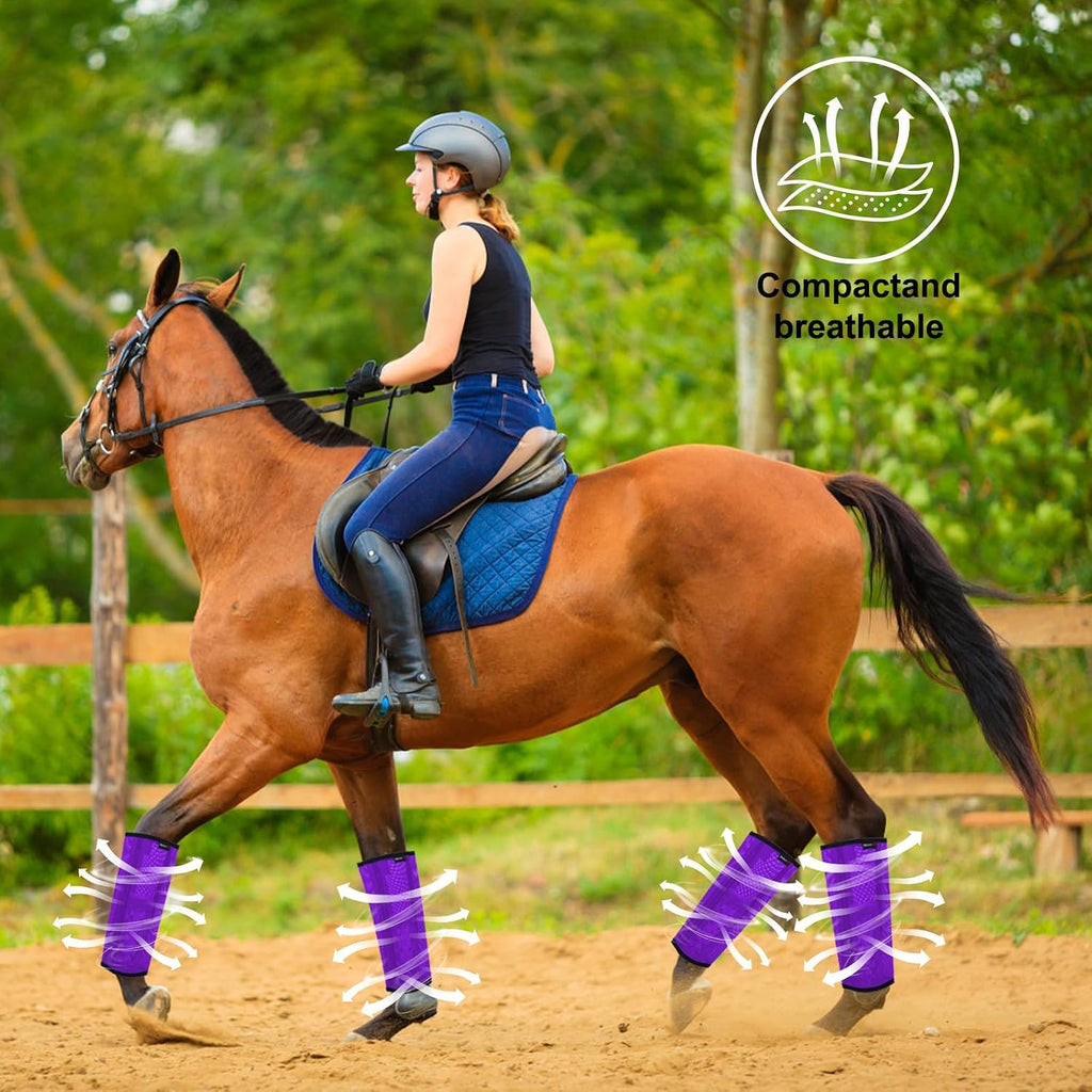 HUAME premium horse protection boots showcasing built in vertical support bars