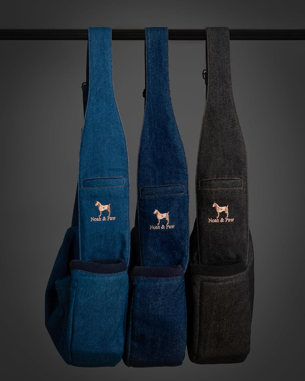 Noah & Paw Dog Sling Carrier for Small Dogs 5-18lb, Dog Sling for Small Dogs and Cats, Dog Carrier with Adjustable Padded Strap, Vegan Denim Lined with Fur, 3X Safety Features, Machine Washable - Image 9