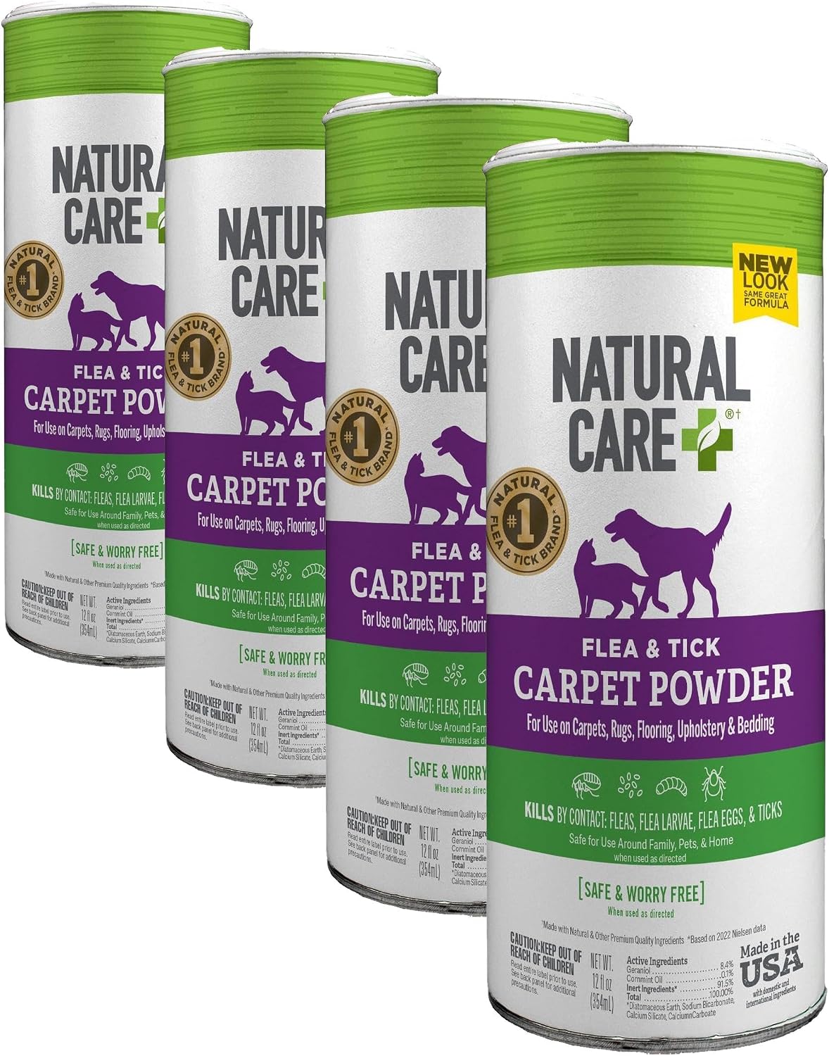 Natural Care Flea and Tick Carpet Powder, Flea & Tick Treatment for Rugs, Carpet, and Pet Bedding, Pet Essential, Pest Prevention, 8.1 oz Canister - Image 9