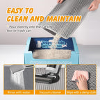Ondware premium EVA foam kitty litter mat showing flexible open edge cleaning