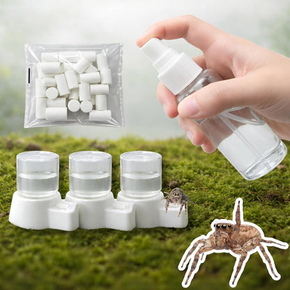 Jumping Spider Water Dispenser Enclosure Accessories, Mini Water Dispenser and Mist Bottle with 10 Replace Cotton Cores, Jumping Spider Habitat Decoration Tarantula Enclosure Accessories (White, 5 ML) - Image 8