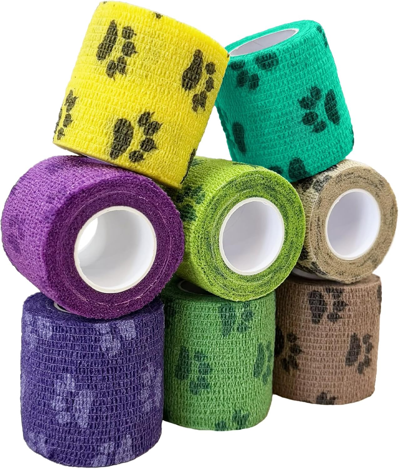 2 Inch Self Adhesive Bandage Vet, First Aid for Dogs Cats Horses, Great for Paws, Legs & Tails, Individually Wrapped, 8 Rolls, Daybreak Paw - Image 13