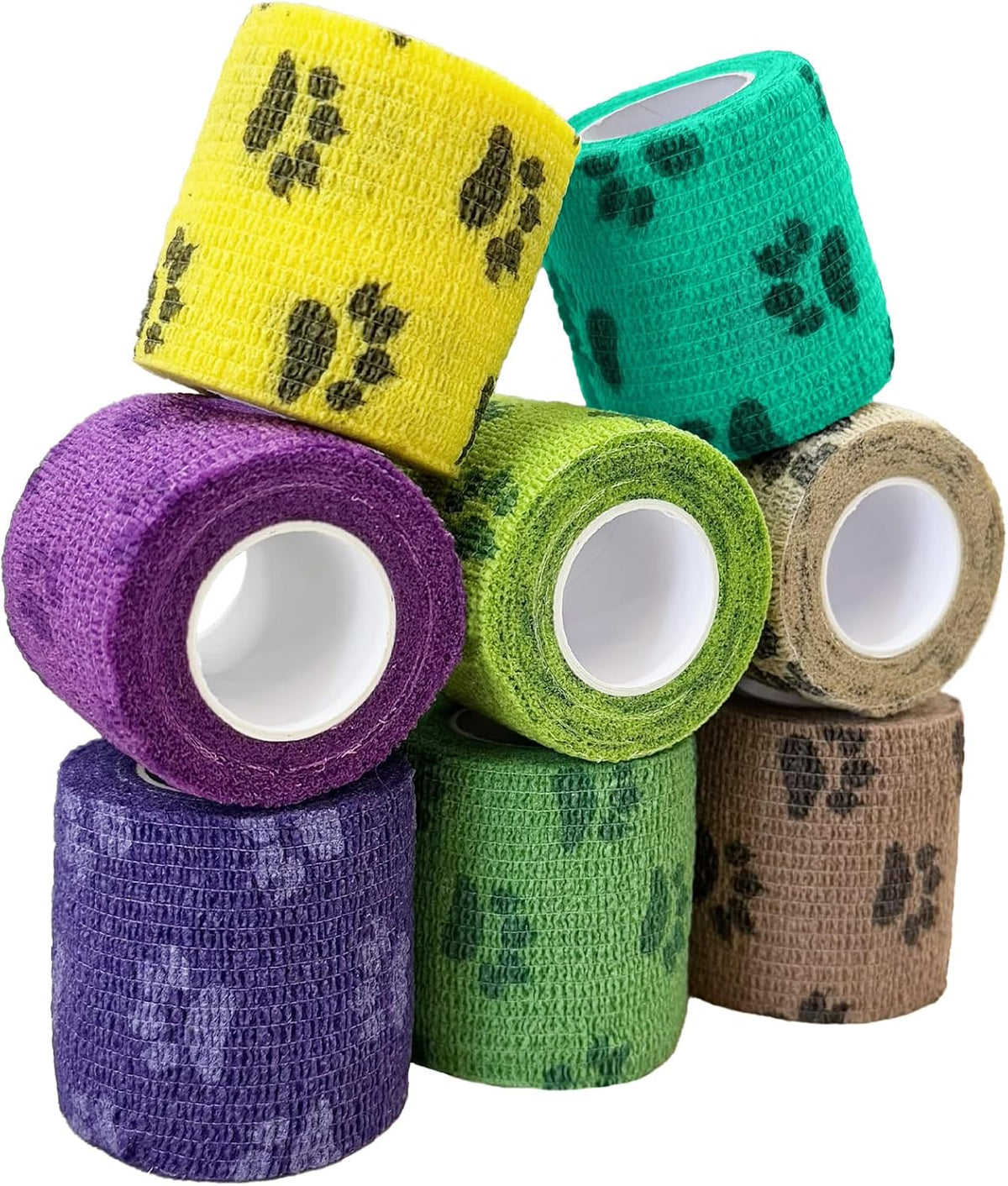 2 Inch Self Adhesive Bandage Vet, First Aid for Dogs Cats Horses, Great for Paws, Legs & Tails, Individually Wrapped, 8 Rolls, Daybreak Paw - Image 13