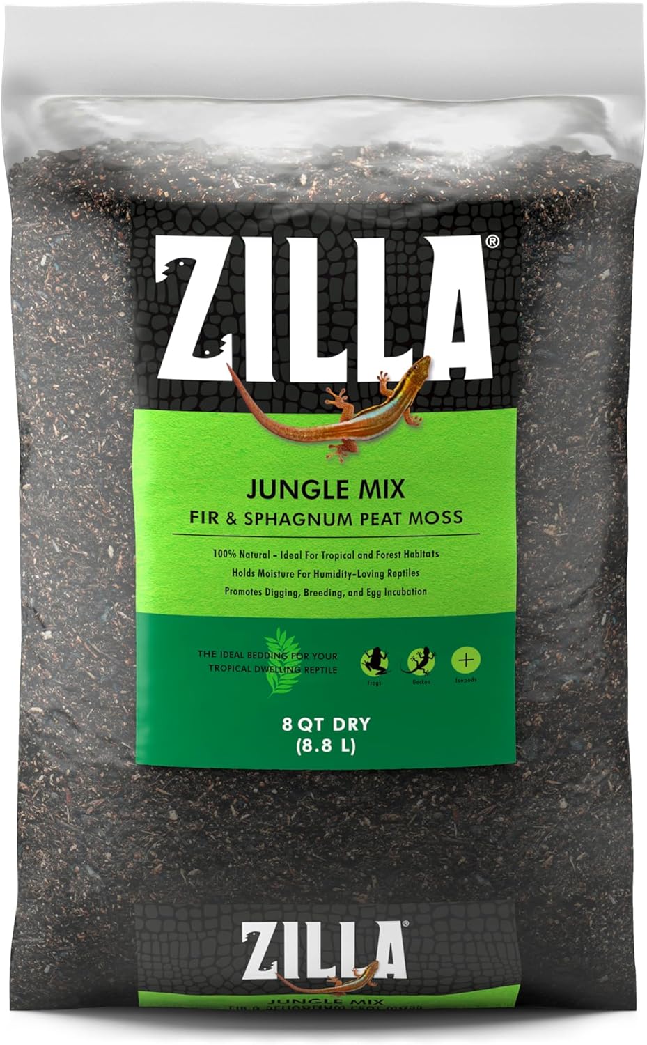 Zilla Jungle Mix reptile terrarium substrate bedding front view package
