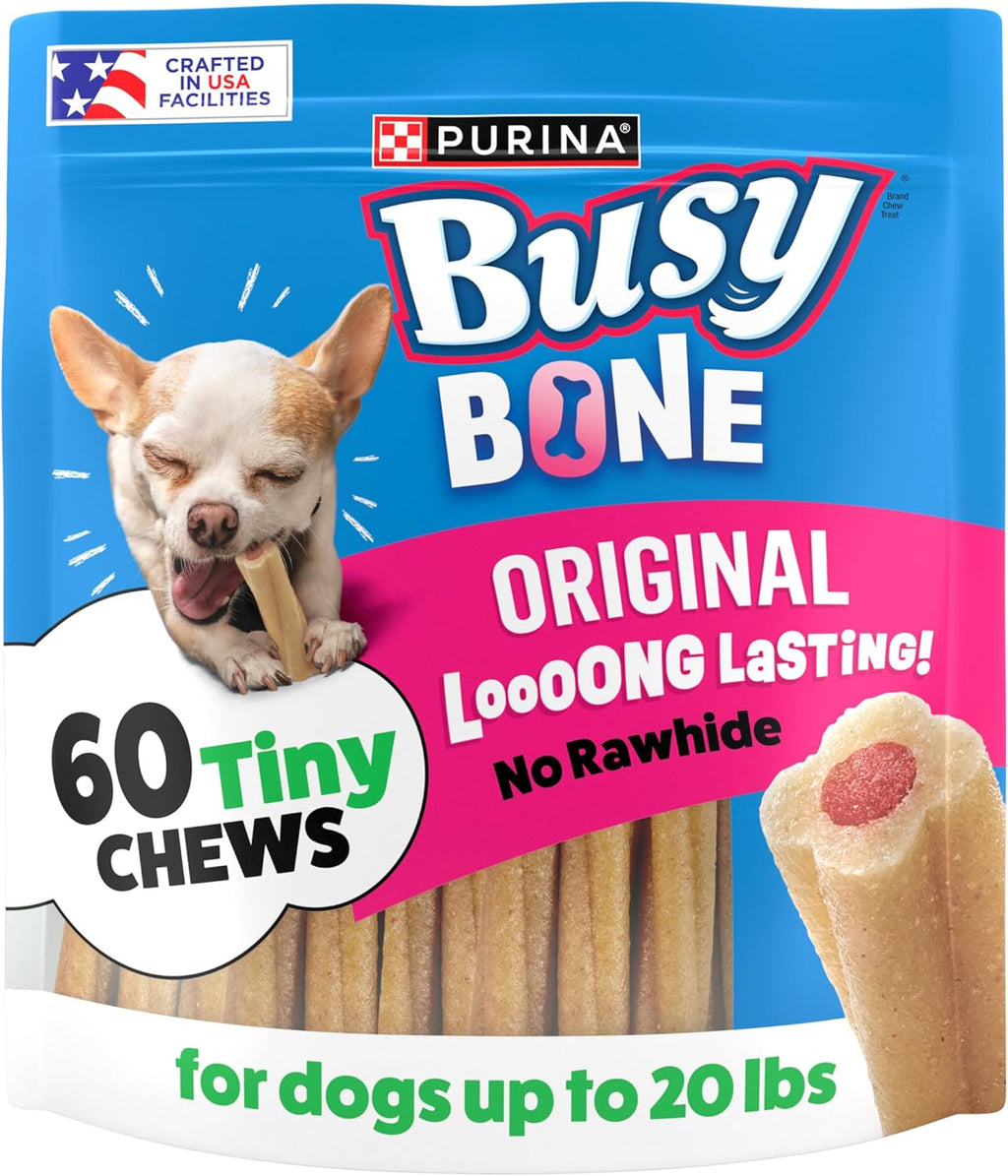 Purina Busy Bone Adult Toy Breed Dog Chew Bone Treats, Tiny - 30 ct. Pouch - Image 14