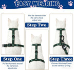 Mihachi adjustable cat leash and harness set in black
