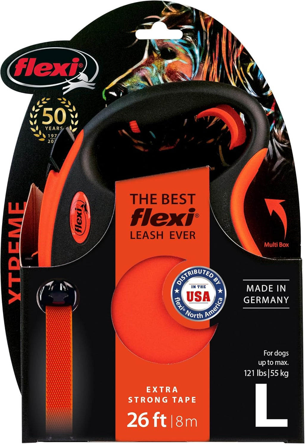 Large dog walking with Flexi Xtreme retractable leash