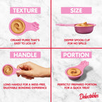 Close up of Delectables creamy cat treat texture