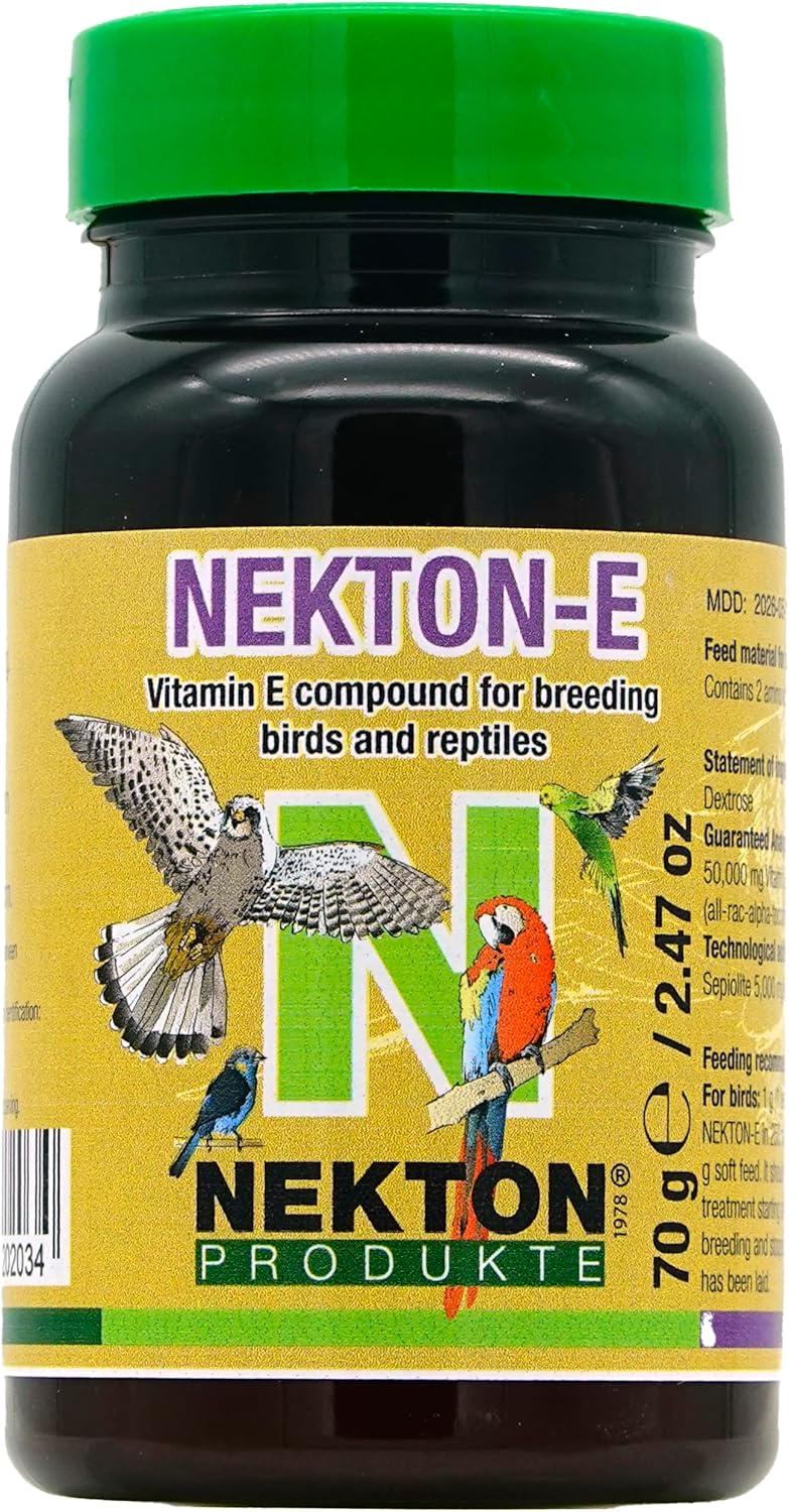Nekton-E packaging showing usage instructions and details