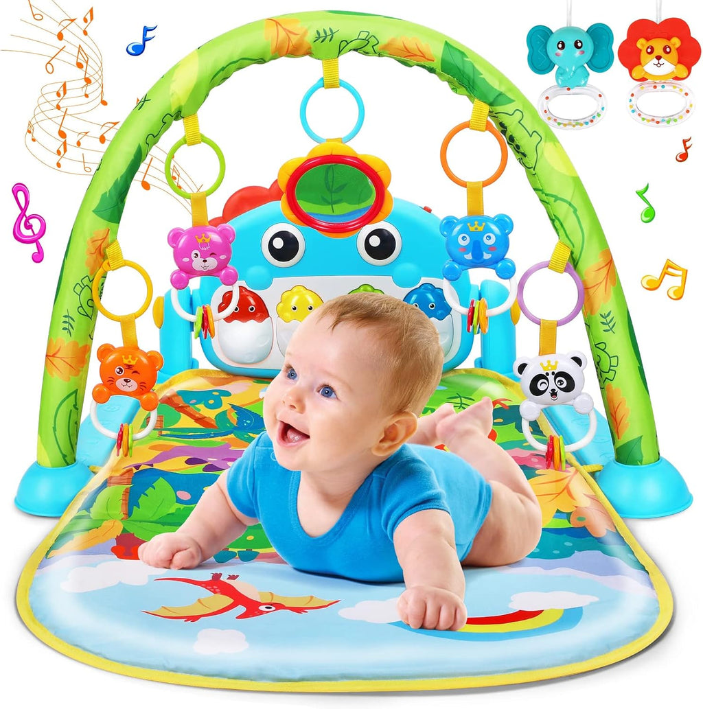 Umiku baby gym play mat dinosaur front view