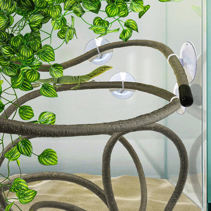 Detailed view of heavy duty suction cups for reptile tank vines