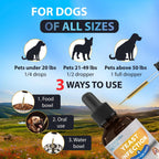 Holistic pet health tincture showing easy application drops for irritated skin