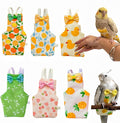 Magnoloran reusable bird diaper front view showing bowtie and pattern
