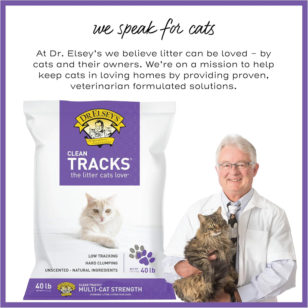 Dr. Elsey's Clean Tracks Clumping Clay Cat Litter multi-cat strength seal