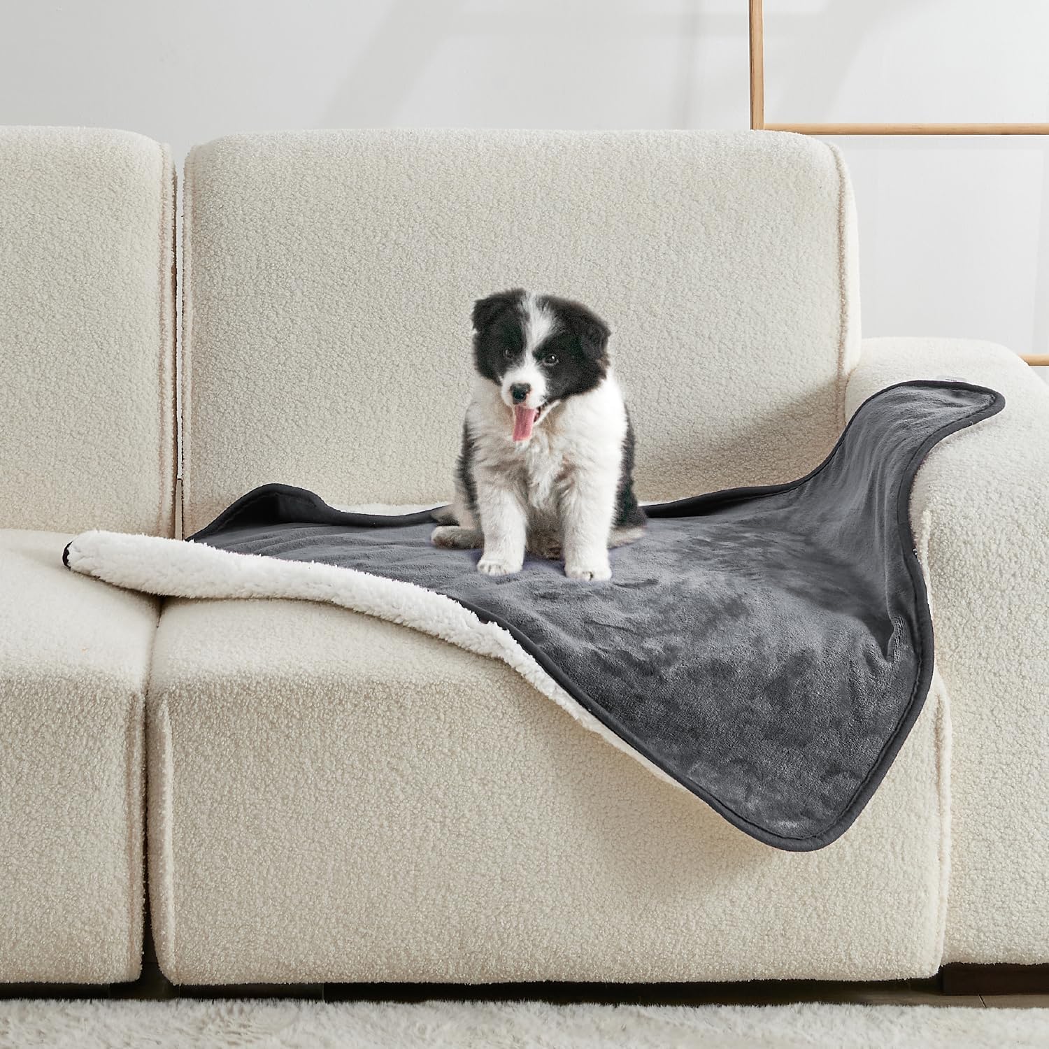 Waterproof Blanket for Bed Couch Sofa, Soft Liquid Pee Proof Pet Blanket for Dog Puppy Cat, Reversible Sherpa Fleece Furniture Protector (Dark Purple, 50x60 inches) - Image 15
