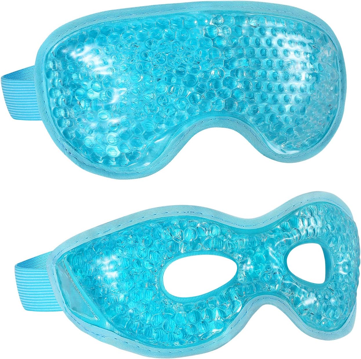 Consgiji blue gel bead eye mask front view