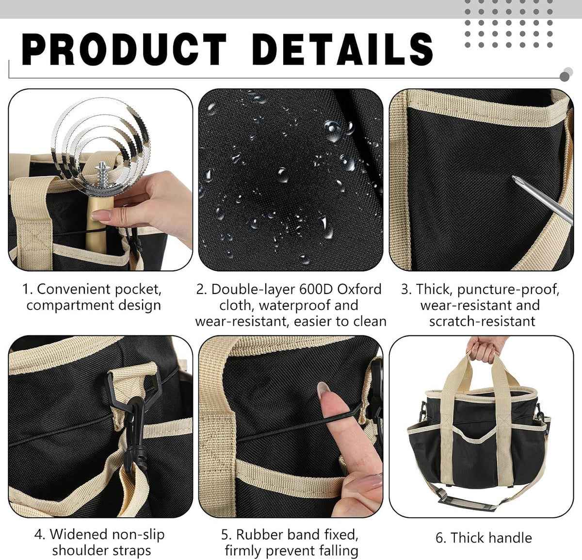 Top-down view of the spacious interior compartment of the Abbylike pet grooming tote.