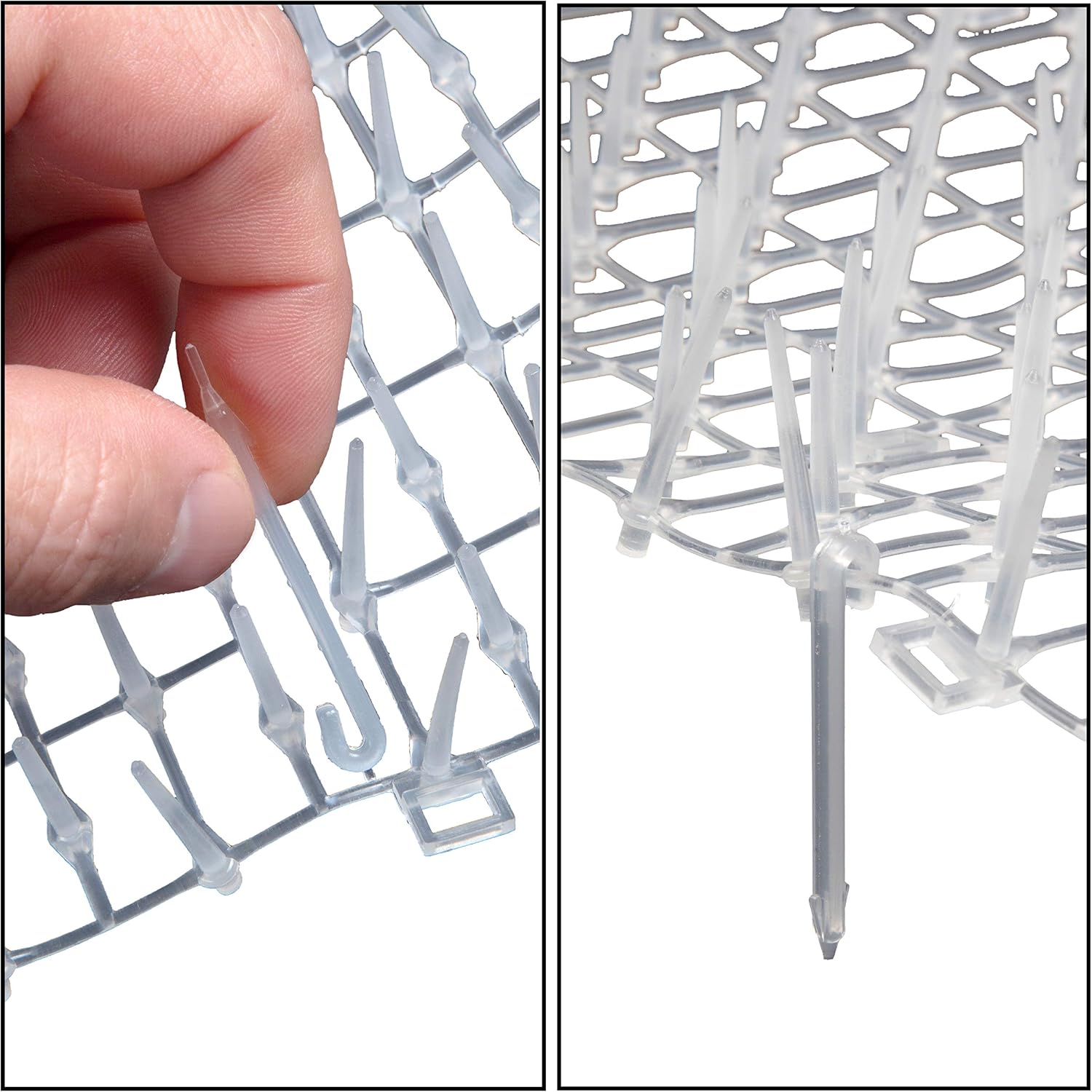 Humane plastic spike mat for indoor furniture protection