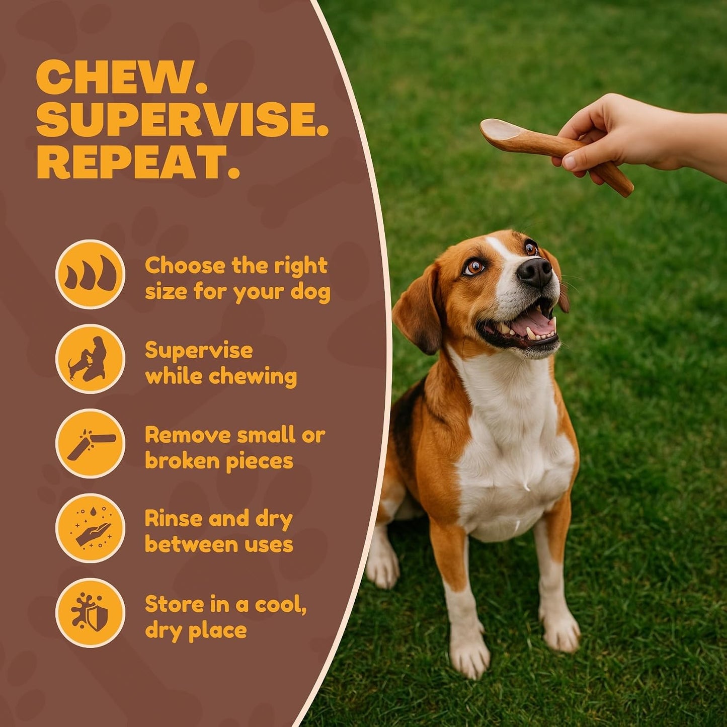 WhiteTail Naturals single ingredient natural deer antler chews clean product presentation.