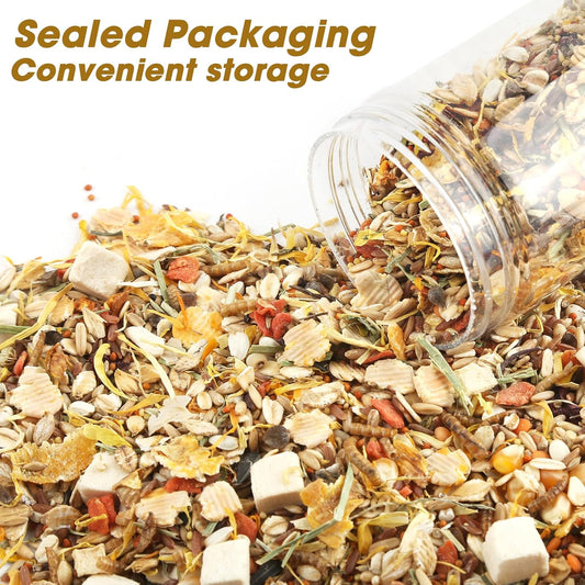Abizoo small animal food highlighting premium ancient grains and nutrient fortified pellets.