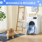 Aitmexcn reusable training mat placed inside a pet crate