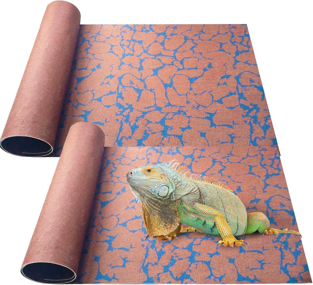 BNOSDM 2 PCS Reptile Carpet Mat Terrarium Liner Bedding Reptile Cage Mat Supplies for Tortoise Lizard Leopard Gecko Snake Chameleon 39.4" x 19.7" - Image 9