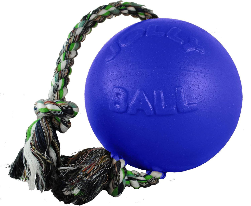 Jolly Pets Romp-n-Roll Rope and Ball Dog Toy, 6 Inches/Medium, Blueberry, Model Number: 606 BB, All Breed Sizes - Image 13