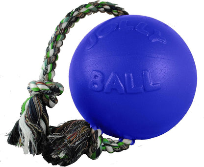 Jolly Pets Romp-n-Roll Rope and Ball Dog Toy, 6 Inches/Medium, Blueberry, Model Number: 606 BB, All Breed Sizes - Image 13